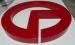 Big Red Vacuum Coating Auto Signage / 3D Car Logo Badge , Easy To Install