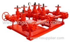 Wellhead choke manifold for oil well control