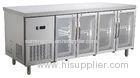 473L Four Glass Door Back Bar Refrigerator Stainless Steel , 2245 x700x850