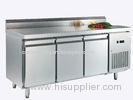 350L Eco Friendly Professional Series Refrigerator With Backrest , Three Doors Under Counter Fridge