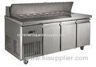 350 Three Door Flip Open Cover Stainless Steel Salad Bar Counter For Commercial,1800x700x850