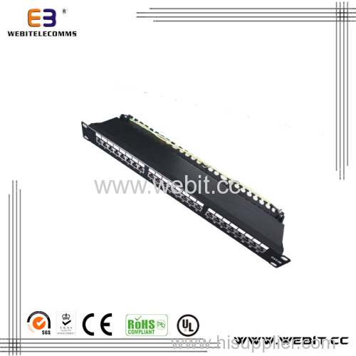 19'' STP 24 Ports CAT5e Patch Panel with Horizontal Version