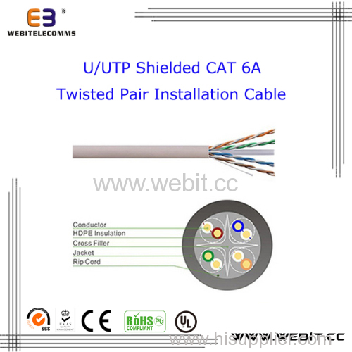 U/UTP unShielded Cat 6A Twisted Pair Installation cable