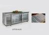 Static Cooling Two Glass Doors Pizza Counters 440L , Commercial Undercounter Refrigerator