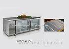 Static Cooling Two Glass Doors Pizza Counters 440L , Commercial Undercounter Refrigerator