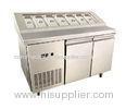 Energy Saving Stainless Steel Freezer With GN Pan , 2 Door Under Counter Fridge