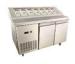 Energy Saving Stainless Steel Freezer With GN Pan , 2 Door Under Counter Fridge