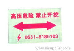 Underground cables directory marking board