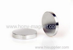 Strong D6.35x3.2mm Rare Earth NdFeB Disc Magnet with Ni Coating