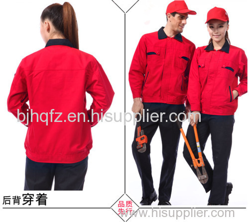 workwear and uniforms in red,dark blue and gray