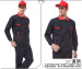 workwear and uniforms in red,dark blue and gray