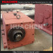 Conical twin screw barrel with gearbox reducer cooling fans and heating circles