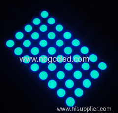 round dot matrix display 5*8 dot matrix led blue