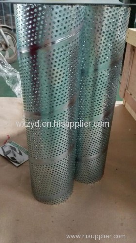 Filter frames stainless steel center tube spiral welded perforated metal pipes filter elements in Zhi Yi Da