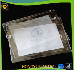 factory make pvc cosmetic zip packing pouch document bag