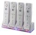 4 Charger Charging Dock Station+4 Battery Packs For Wii Remote Control