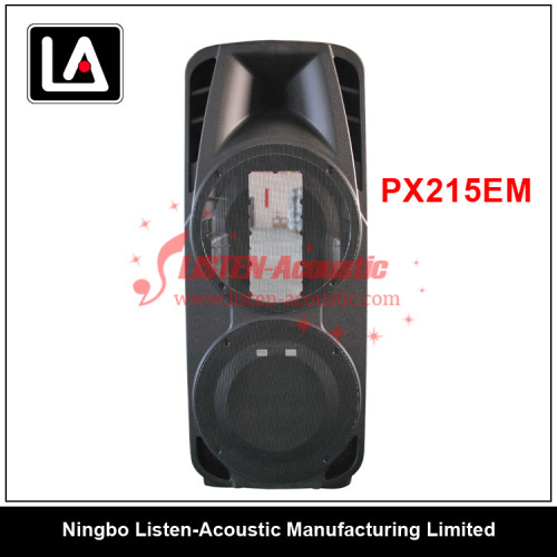 Newest Dual 15" Available Collocation Empty Plastic Speaker Box PX 215EM