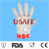 Hot Sale Item U Safe brand 304L stainless steel welded wire mesh gloves industrial safety gloves metal mesh glove