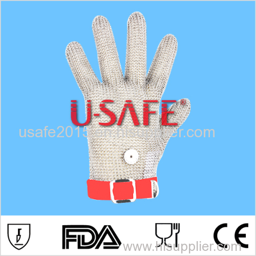 Stainless steel anti cut working gloves for butcher