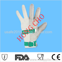 Three digits protection! stainless steel mesh safety gloves steel mesh safety gloves