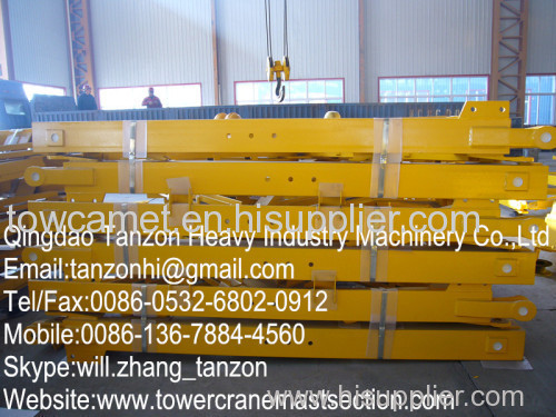 Q345B Steel Interchangeable Crane Mast , Replacement Crane Spare Part
