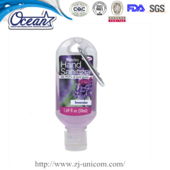 50ml hook clip waterless hand sanitizer marketting mix