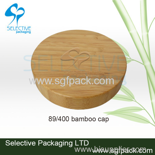 wooden lid bamboo cap 89/400 cap cream jar cap outer bamboo cap and PP inner cap