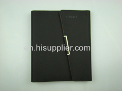 PU wrapped notebook with customized personal logo_China Printing Factory