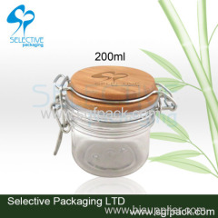 PET kiner jar with bamboo lid