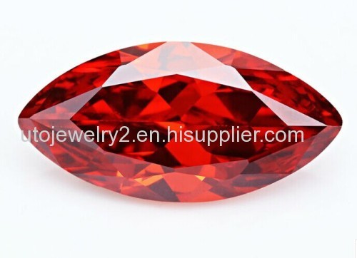 synthetic CZ gemstones orange color marquise shape