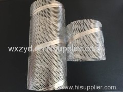 China Stainless steel good quality spiral welded perforated metal pipes filter elements in Zhi Yi Da