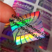 accept custom accept and UDV/vinyl material water proof hologram stickers