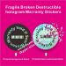 Custom security tamper proof hologram fragile destructible seal stickers