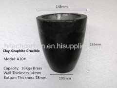 A10# Clay Graphite Crucible for 10kg copper melting / melting cast iron in induction furnace /sintering melting