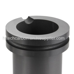 1kg Gold Melting Graphite Crucible with grooved double flange size OD65* ID38* H125 mm/ High Density high Purity Graphit