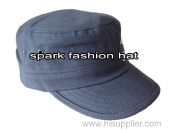 Custom high quality flat top fashion cotton army military cap