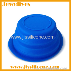 Silicone collapsible bowl for pets