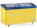 Yellow Iceland / Ice Cream Deep Chest Freezer , Glass Top Chest Freezer