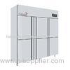 Grey French Door Commercial Refrigerator Freezer for Kitchen , Restaurant