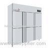 Grey French Door Commercial Refrigerator Freezer for Kitchen , Restaurant