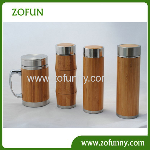 Vacuum flask insulated bamboo cup