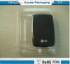 Plastic blister tray for cell phone packaging