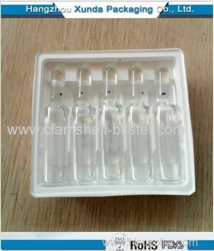 Blister vial packaging tray