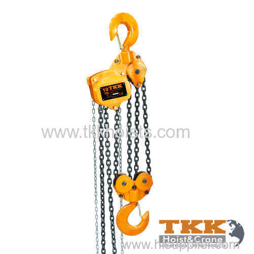 Rated Capacity 10ton Chain Pulley Block Manufacturer TKK hoist