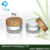 bamboo cap for 15g and 30g 50g acrylic jar cream jar personal care package bamboo container acrylic jar