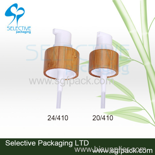 Bamboo lotion pump cap