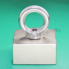 48x48x24mm block Neodymium magnet with a countersunk magnets for iron Recovery