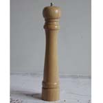 wooden pepper mill and salt shaker