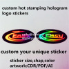 adhesive sticker type and custom own logo hologram sticker