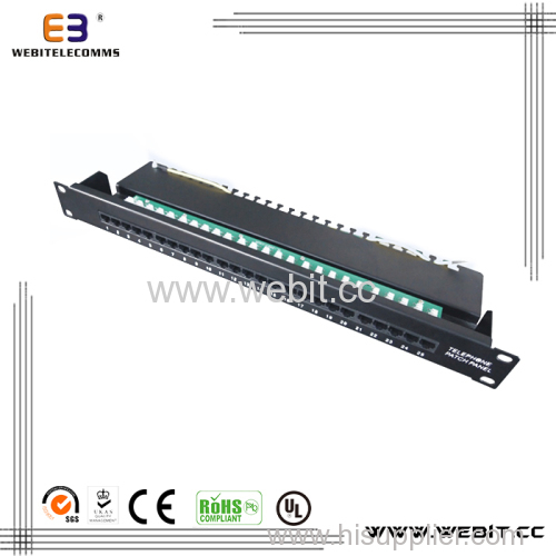 1U UTP 25 ports voice patch panel